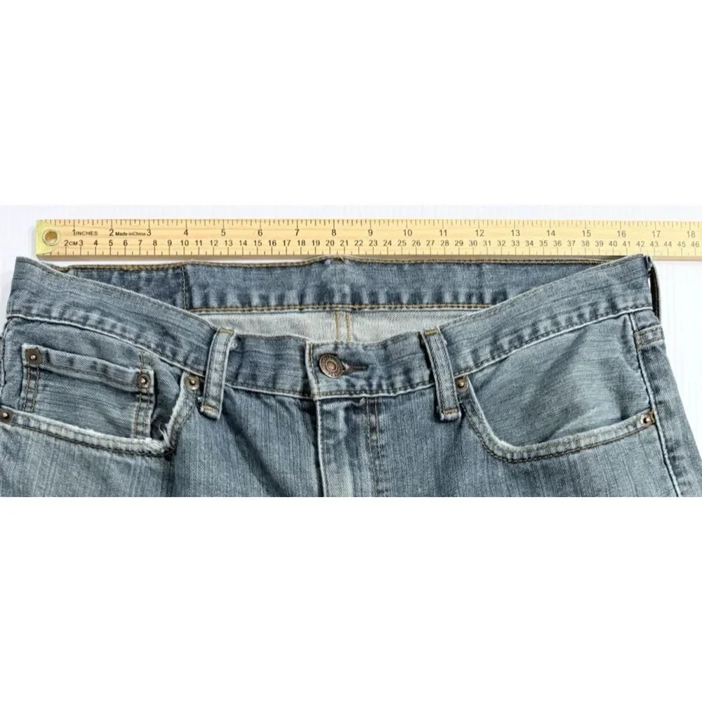 Levi's 559 Relaxed Straight Fit Distressed Denim Jeans Mens Size 33x32